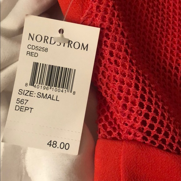 Red mesh netting dress - Picture 3 of 4